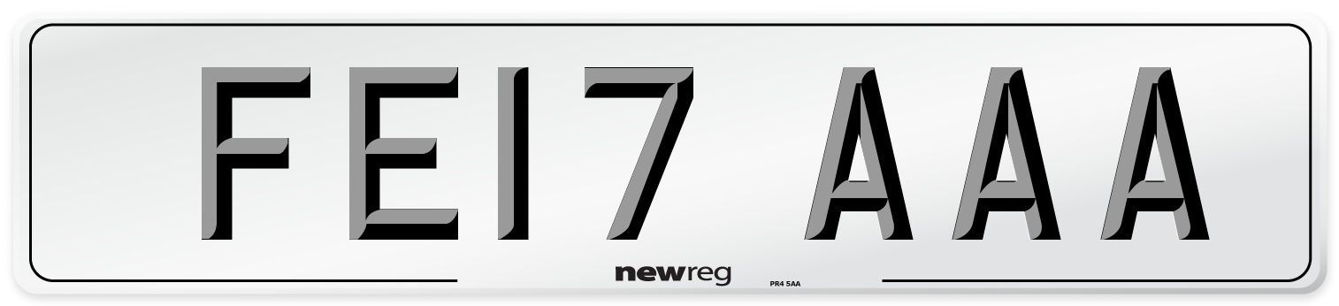 FE17 AAA Number Plate from New Reg
